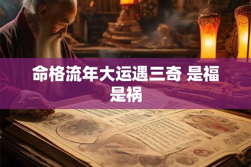 命格流年大运遇三奇 是福是祸