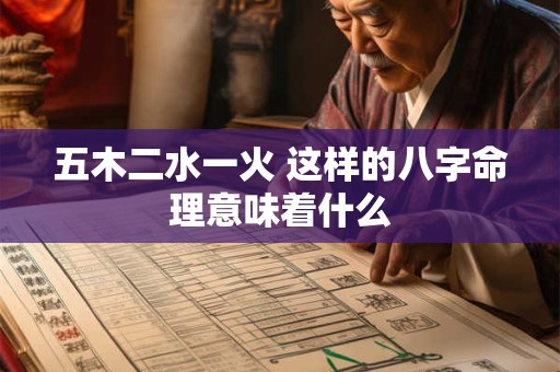 五木二水一火 这样的八字命理意味着什么