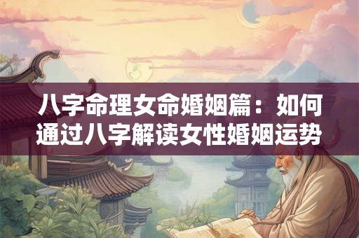 八字命理女命婚姻篇：如何通过八字解读女性婚姻运势