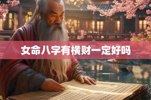 女命八字有横财一定好吗