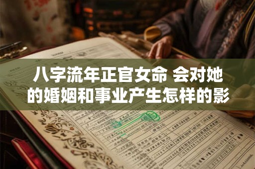 八字流年正官女命 会对她的婚姻和事业产生怎样的影响呢 八字流年正官女命 会对她的婚姻和事业产生怎样的影响呢