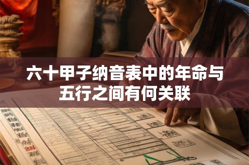 六十甲子纳音表中的年命与五行之间有何关联