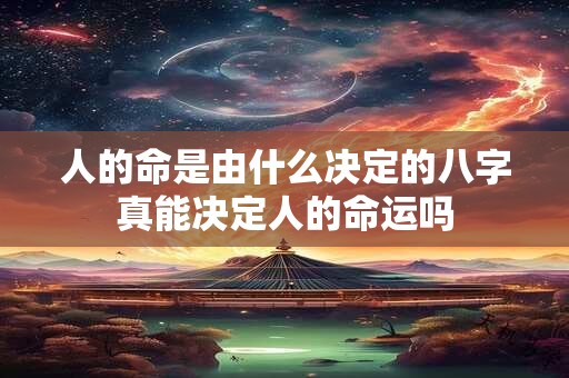 人的命是由什么决定的八字真能决定人的命运吗
