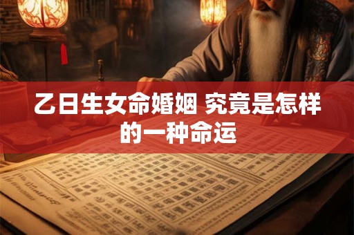 乙日生女命婚姻 究竟是怎样的一种命运