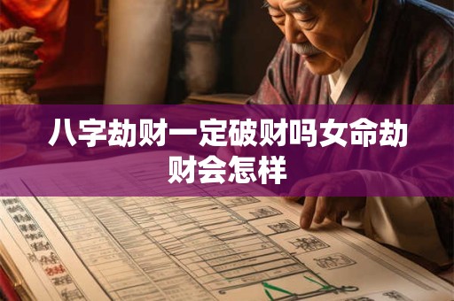 八字劫财一定破财吗女命劫财会怎样