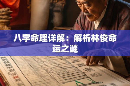 八字命理详解：解析林俊命运之谜