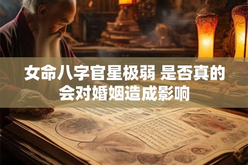 详细阅读:女命八字官星极弱 是否真的会对婚姻造成影响 女命八字官星极弱 是否真的会对婚姻造成影响