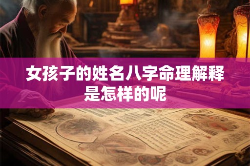 女孩子的姓名八字命理解释是怎样的呢