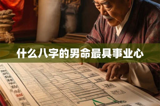 什么八字的男命最具事业心