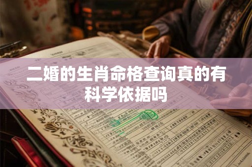 二婚的生肖命格查询真的有科学依据吗