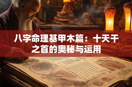 八字命理基甲木篇：十天干之首的奥秘与运用