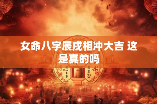 女命八字辰戌相冲大吉 这是真的吗