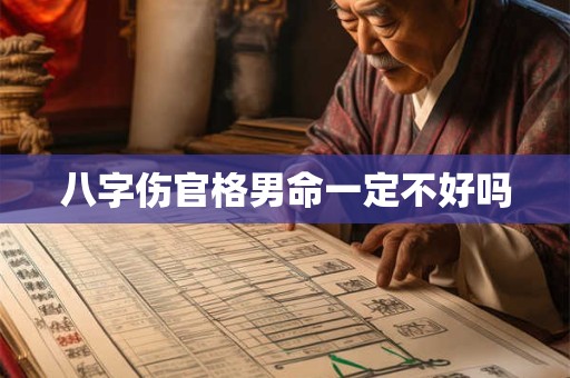 八字伤官格男命一定不好吗