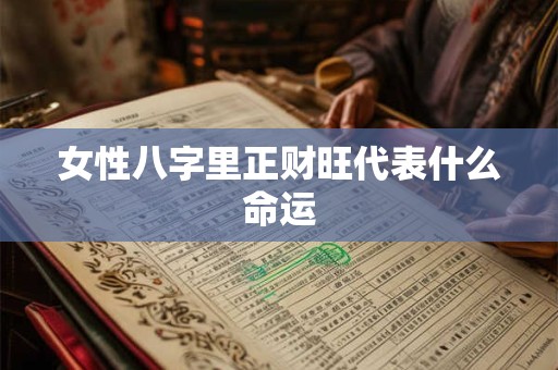 女性八字里正财旺代表什么命运