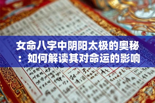 女命八字中阴阳太极的奥秘：如何解读其对命运的影响