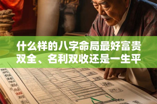 什么样的八字命局最好富贵双全、名利双收还是一生平安