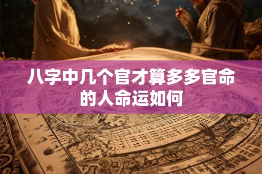 八字中几个官才算多多官命的人命运如何 八字中几个官才算多多官命的人命运如何