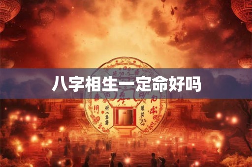 八字相生一定命好吗