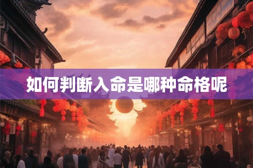 如何判断入命是哪种命格呢