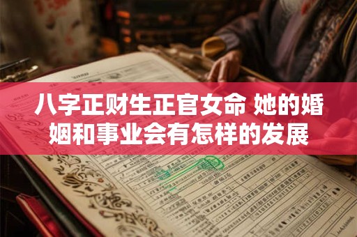 八字正财生正官女命 她的婚姻和事业会有怎样的发展