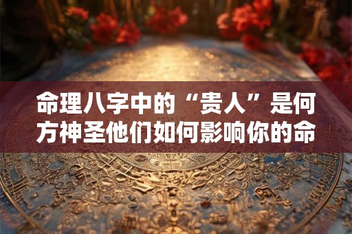 命理八字中的“贵人”是何方神圣他们如何影响你的命运