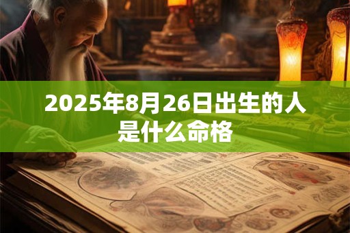 2025年8月26日出生的人是什么命格