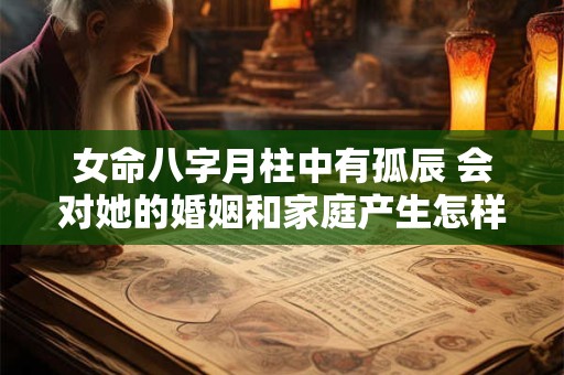 女命八字月柱中有孤辰 会对她的婚姻和家庭产生怎样的影响呢