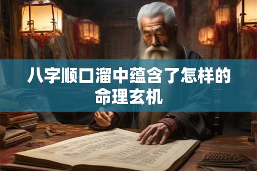 八字顺口溜中蕴含了怎样的命理玄机