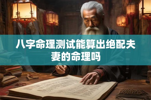 八字命理测试能算出绝配夫妻的命理吗