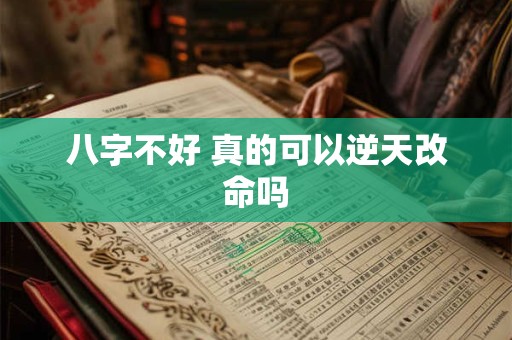 八字不好 真的可以逆天改命吗