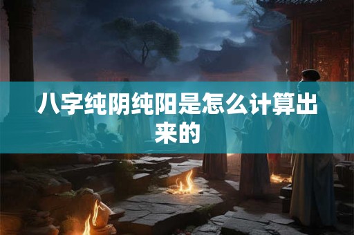八字纯阴纯阳是怎么计算出来的