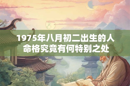 1975年八月初二出生的人 命格究竟有何特别之处
