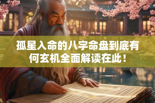 孤星入命的八字命盘到底有何玄机全面解读在此！