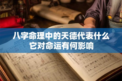 八字命理中的天德代表什么它对命运有何影响