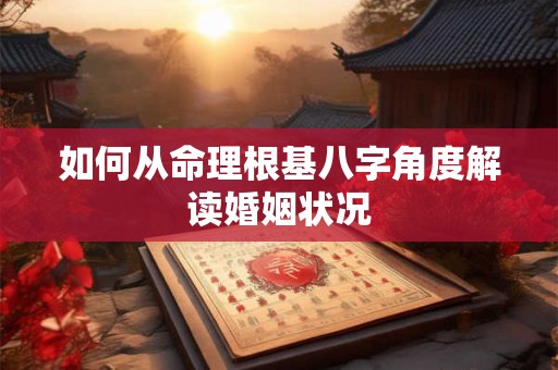 如何从命理根基八字角度解读婚姻状况