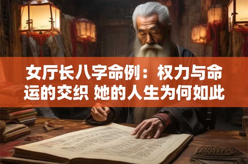 女厅长八字命例:权力与命运的交织 她的人生为何如此顺遂 女厅长八字命例:权力与命运的交织 她的人生为何如此顺遂