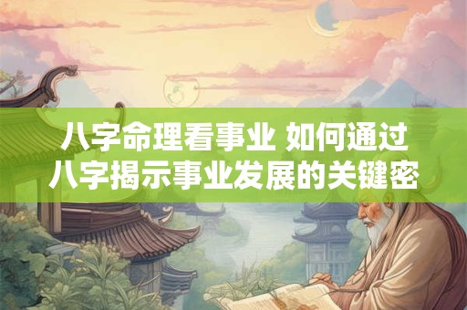 八字命理看事业 如何通过八字揭示事业发展的关键密码