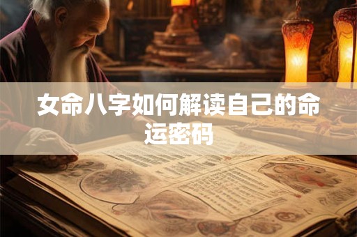 女命八字如何解读自己的命运密码