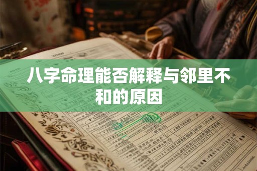 八字命理能否解释与邻里不和的原因