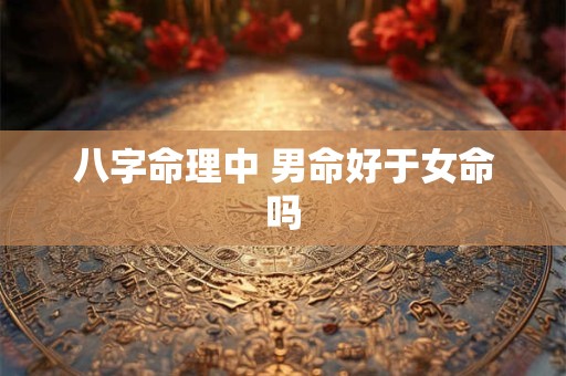 八字命理中 男命好于女命吗