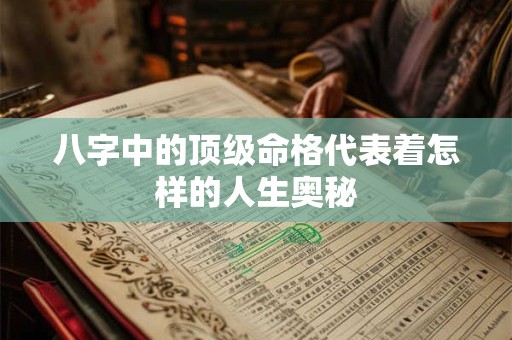 八字中的顶级命格代表着怎样的人生奥秘 八字中的顶级命格代表着怎样的人生奥秘