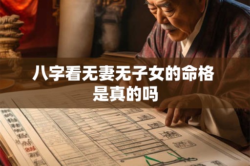 八字看无妻无子女的命格 是真的吗