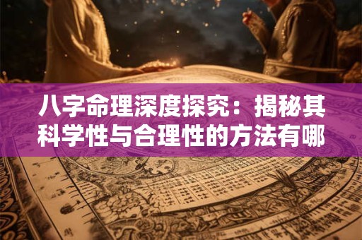 八字命理深度探究：揭秘其科学性与合理性的方法有哪些