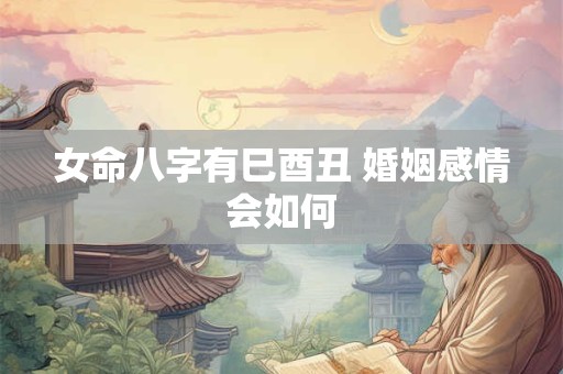 女命八字有巳酉丑 婚姻感情会如何