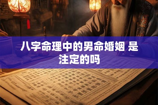 八字命理中的男命婚姻 是注定的吗