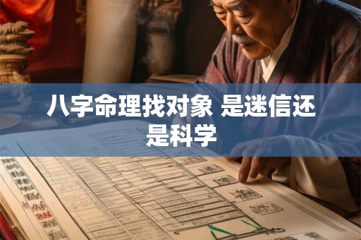 八字命理找对象 是迷信还是科学 八字命理找对象 是迷信还是科学