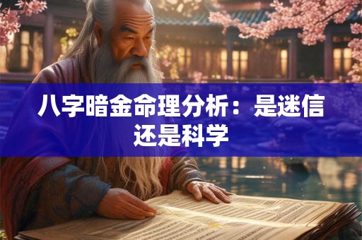 八字暗金命理分析：是迷信还是科学