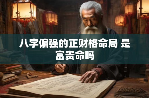 八字偏强的正财格命局 是富贵命吗