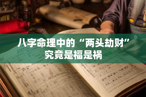 八字命理中的“两头劫财”究竟是福是祸