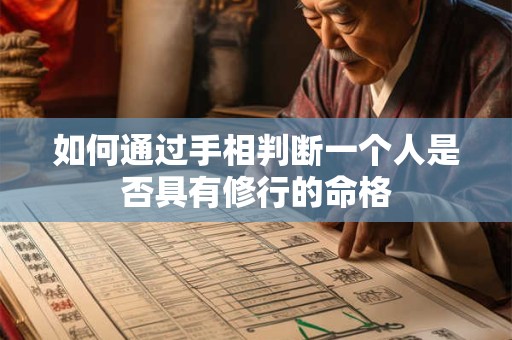 如何通过手相判断一个人是否具有修行的命格